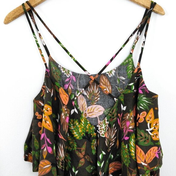 Farm Rio Tropical Jungle Ruffle Mini Dress Small - Picture 5 of 7